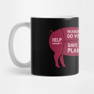 Go Vegan Butcher Design Mug